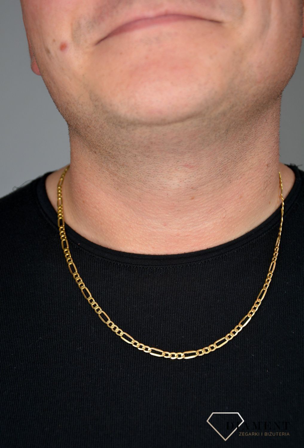 Złoty łańcuszek 585 figaro 4,5 mm DIA-LAN-1138-585 4,5mm.jpg